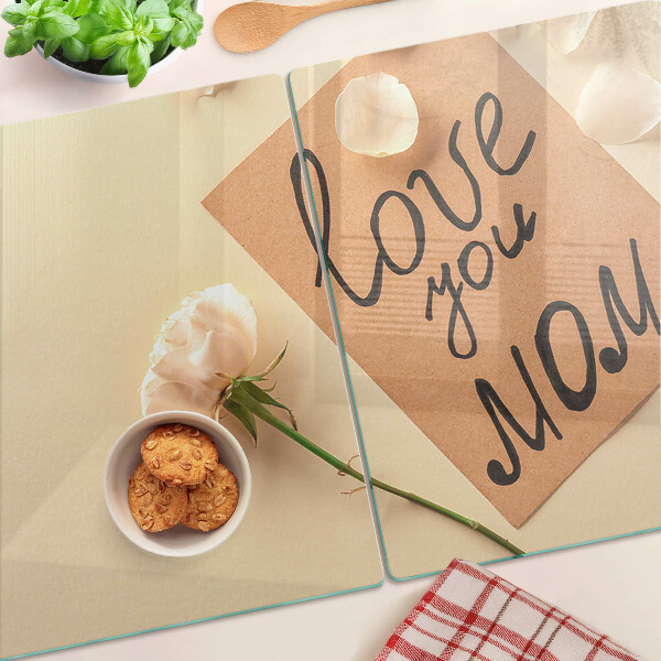Planche à découper en verre L'amour et les fleurs