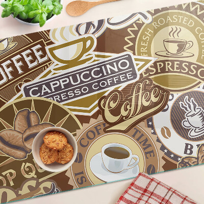 Planche à découper verre Café et expresso