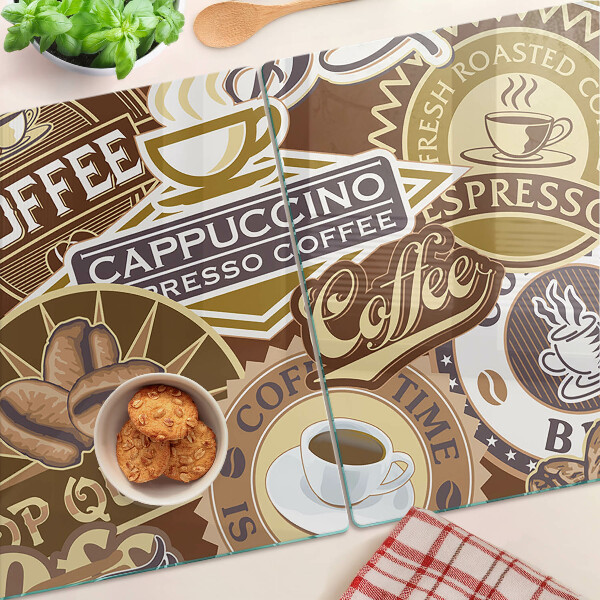 Planche à découper verre Café et expresso
