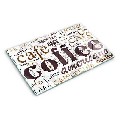 Planche à découper verre Café et boissons à base de café