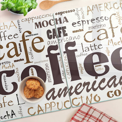 Planche à découper verre Café et boissons à base de café