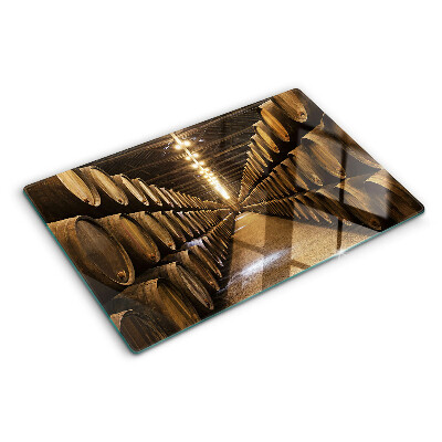 Planche à découper en verre Intérieur d'une cave avec des barriques