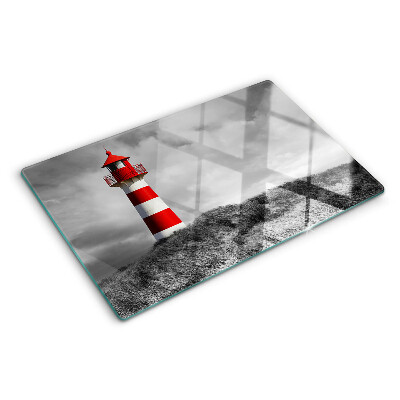 Planche à découper verre Un phare dans le paysage