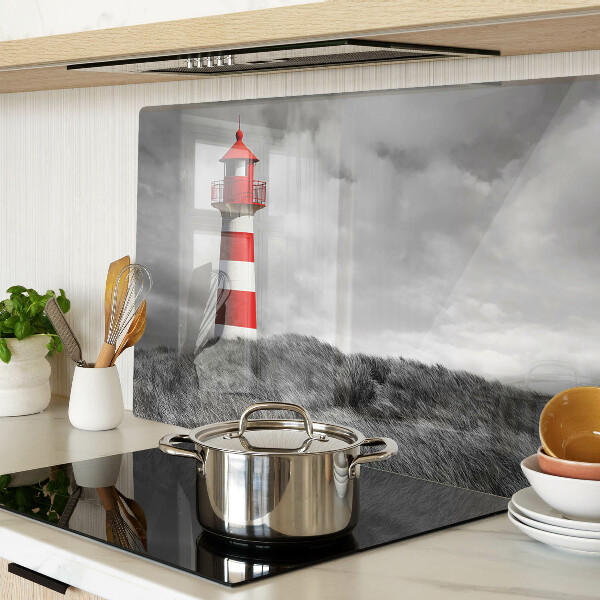Planche à découper verre Un phare dans le paysage