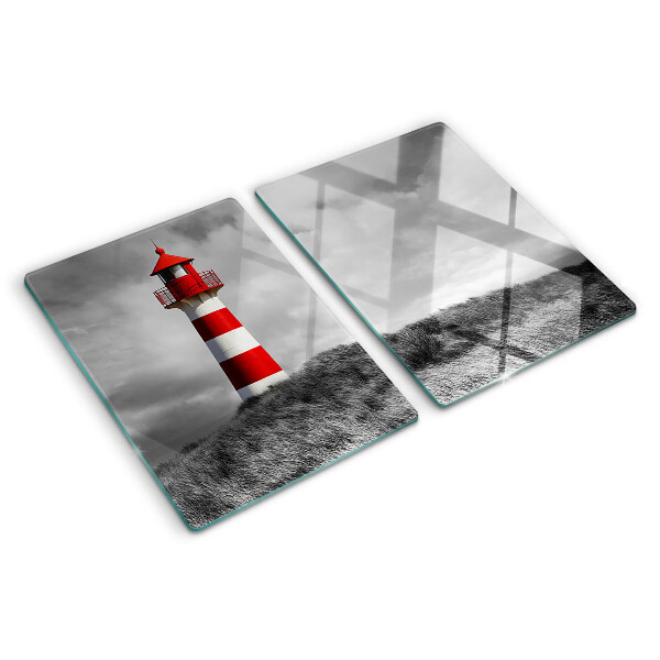 Planche à découper verre Un phare dans le paysage