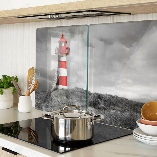 Planche à découper verre Un phare dans le paysage