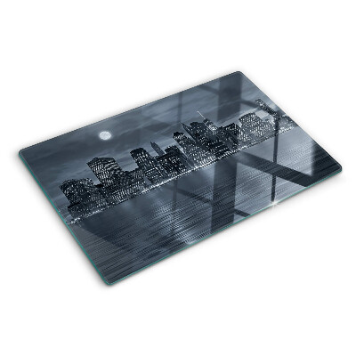 Planche à découper en verre Panorama de la ville de nuit