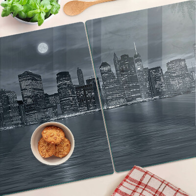 Planche à découper en verre Panorama de la ville de nuit