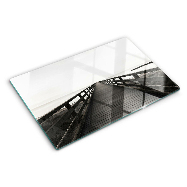Planche à découper en verre Pont en bois sur l'eau