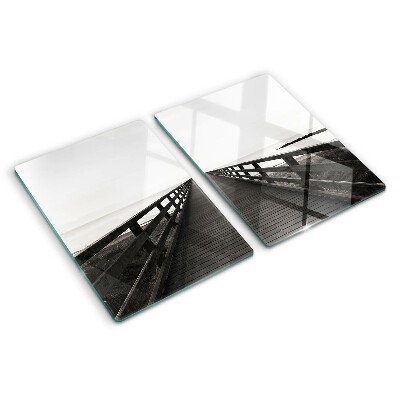 Planche à découper en verre Pont en bois sur l'eau