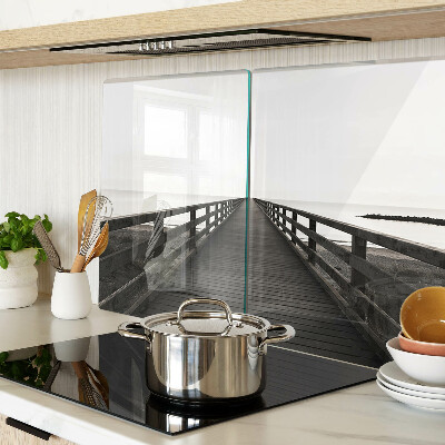 Planche à découper en verre Pont en bois sur l'eau