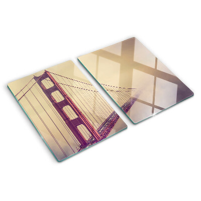 Planche à découper en verre Pont du Golden Gate d'époque
