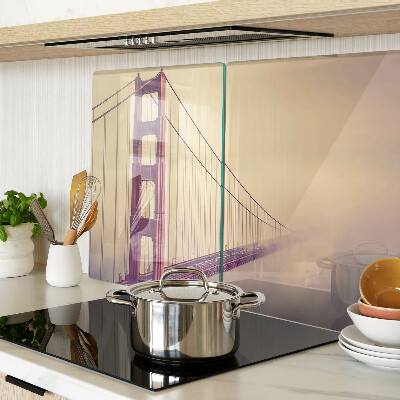 Planche à découper en verre Pont du Golden Gate d'époque