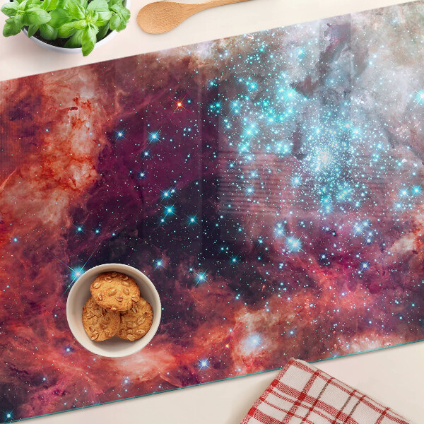 Planche à découper verre Paysage cosmique avec des étoiles