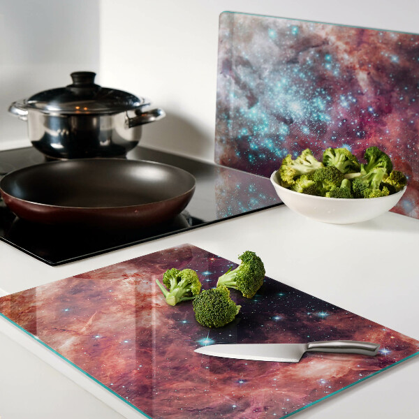 Planche à découper verre Paysage cosmique avec des étoiles