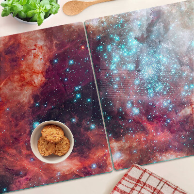 Planche à découper verre Paysage cosmique avec des étoiles