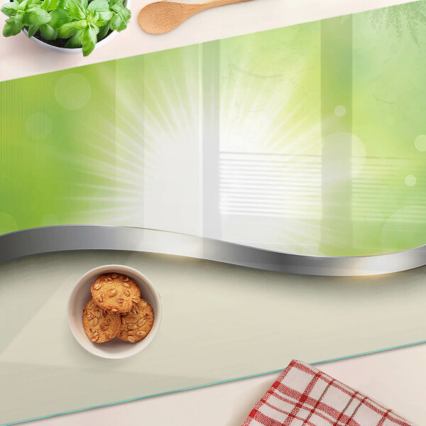 Planche à découper en verre Bokeh vert avec des rayons de lumière