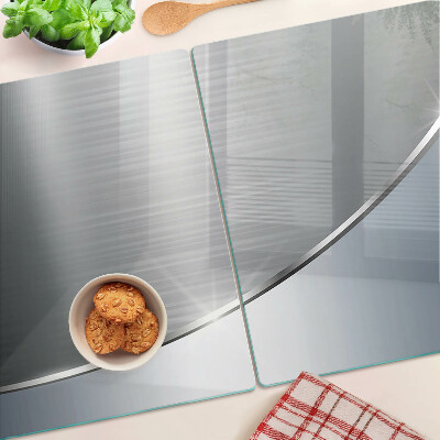 Planche à découper en verre Brillance métallique avec reflets