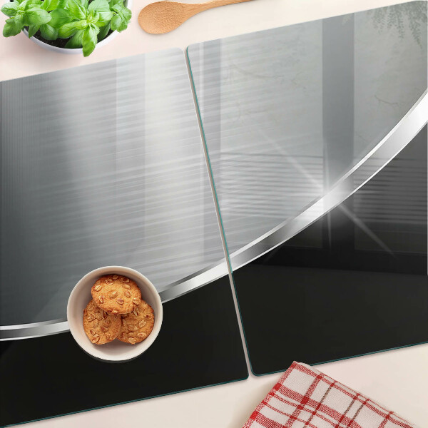 Planche à découper en verre Brillance métallique avec reflets