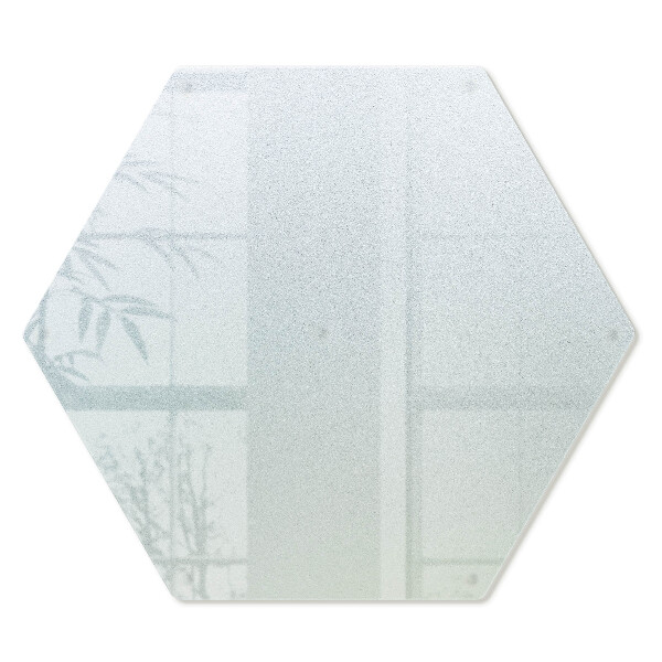 Planche à découper verre Hexagonale semi-transparente