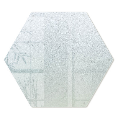 Planche à découper verre Hexagonale semi-transparente