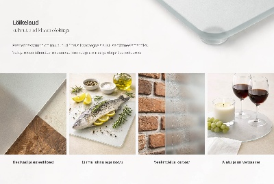 Planche à découper en verre de forme hexagonale semi-transparente