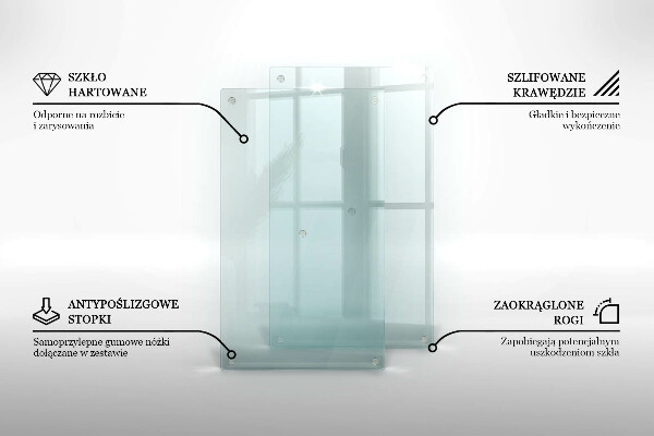 Planche à découper en verre double transparent