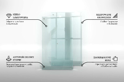 Planche à découper en verre double transparent