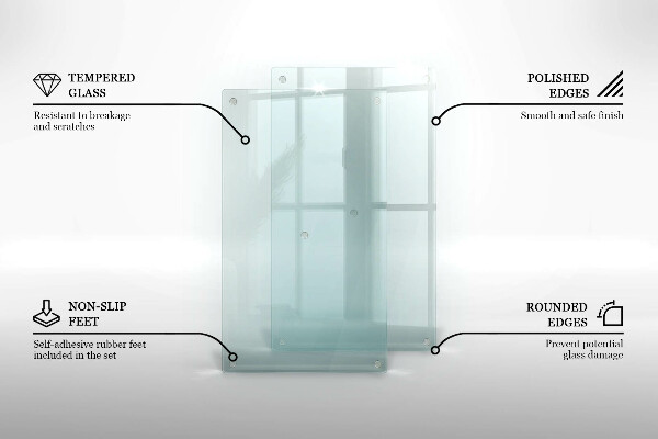 Planche à découper en verre double transparent