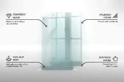 Planche à découper en verre double transparent