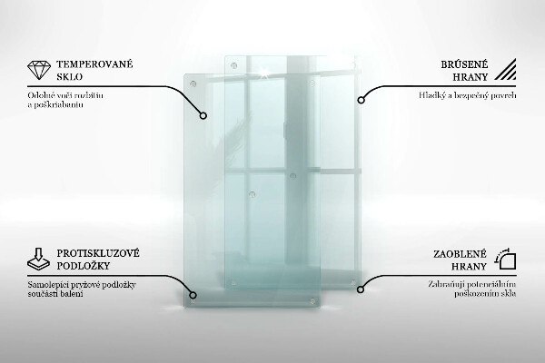 Planche à découper en verre double transparent