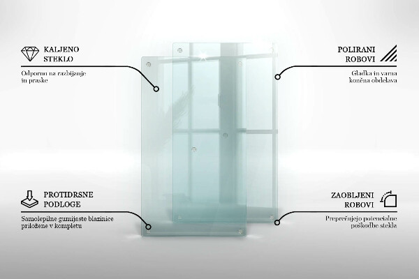 Planche à découper en verre double transparent