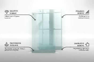 Planche à découper en verre double transparent
