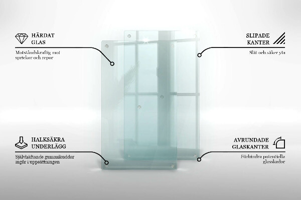 Planche à découper en verre double transparent