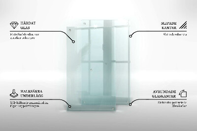 Planche à découper en verre double transparent
