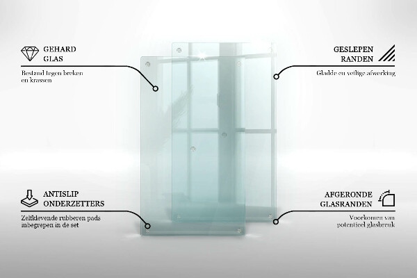 Planche à découper en verre double transparent