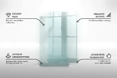 Planche à découper en verre double transparent