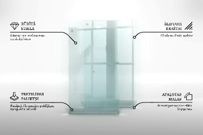 Planche à découper en verre double transparent