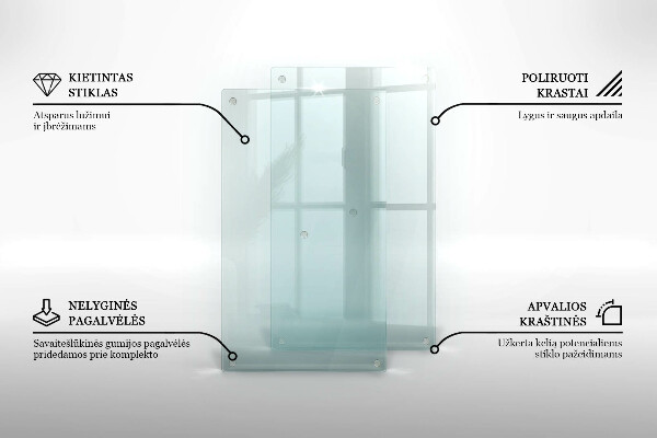 Planche à découper en verre double transparent