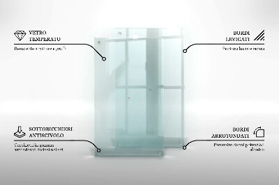 Planche à découper en verre double transparent