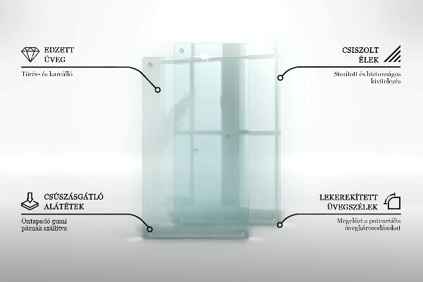 Planche à découper en verre double transparent
