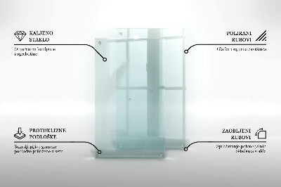 Planche à découper en verre double transparent
