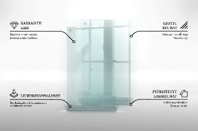 Planche à découper en verre double transparent