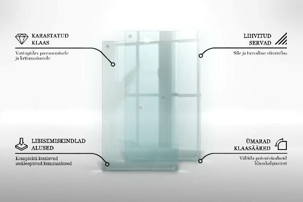 Planche à découper en verre double transparent