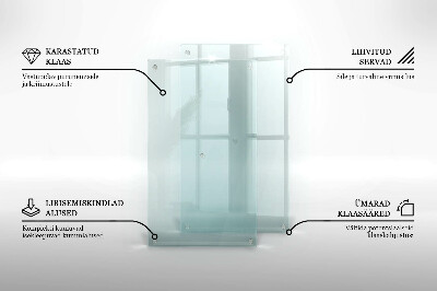 Planche à découper en verre double transparent