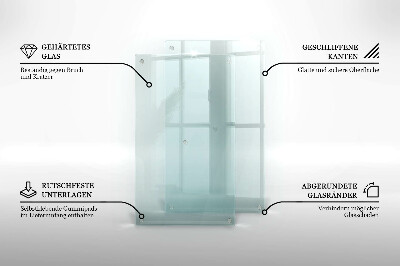 Planche à découper en verre double transparent