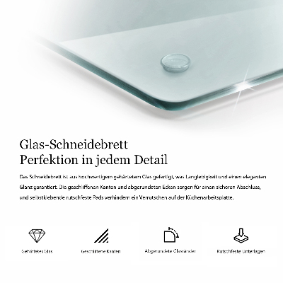 Planche à découper en verre double transparent