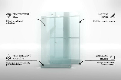 Planche à découper en verre double transparent