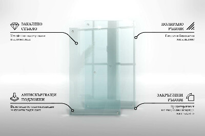 Planche à découper en verre double transparent