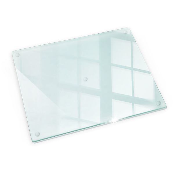 Planche à découper verre transparent rectangulaire